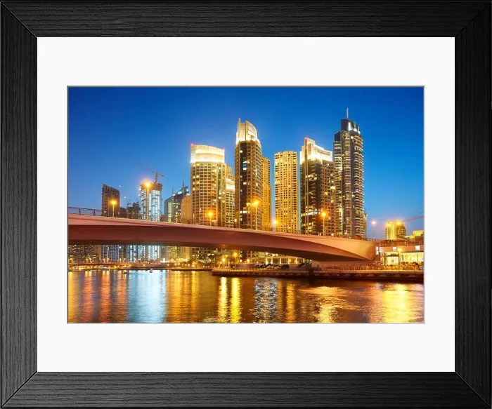 Framed Print : Dubai skyline - Marina, United Arab Emirates Framed Print : Dubai skyline - Marina, United Arab Emirates