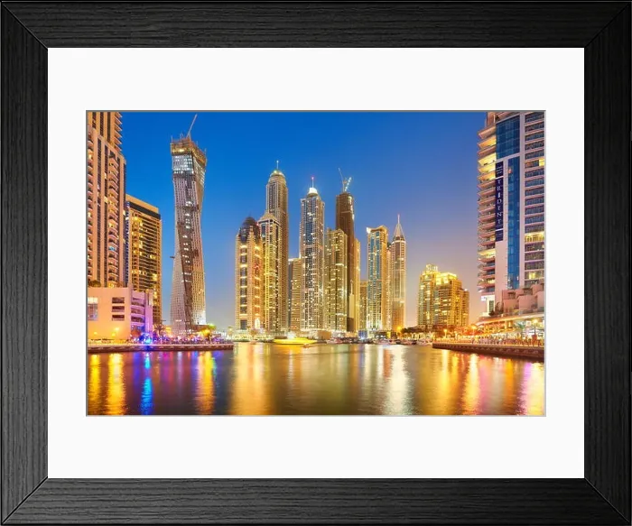 Framed Print : Dubai skyline - Marina, United Arab Emirates Framed Print : Dubai skyline - Marina, United Arab Emirates