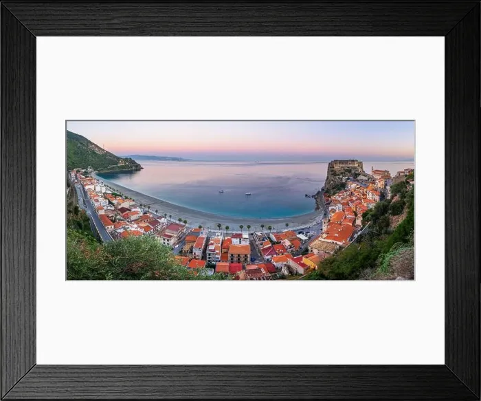Framed Print : Scilla, Italy on the Mediterranean coast at twilight with seasonal flowers Framed Print : Scilla, Italy on the Mediterranean coast at twilight with seasonal flowers
