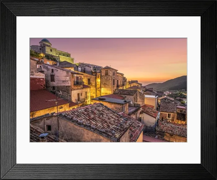 Framed Print : Morano Calabro, Italy at dusk Framed Print : Morano Calabro, Italy at dusk