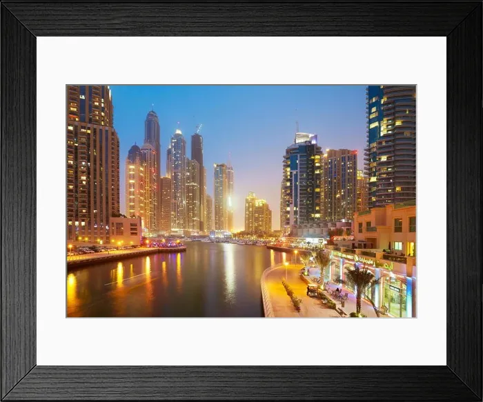 Framed Print : Dubai skyline - Marina, United Arab Emirates Framed Print : Dubai skyline - Marina, United Arab Emirates
