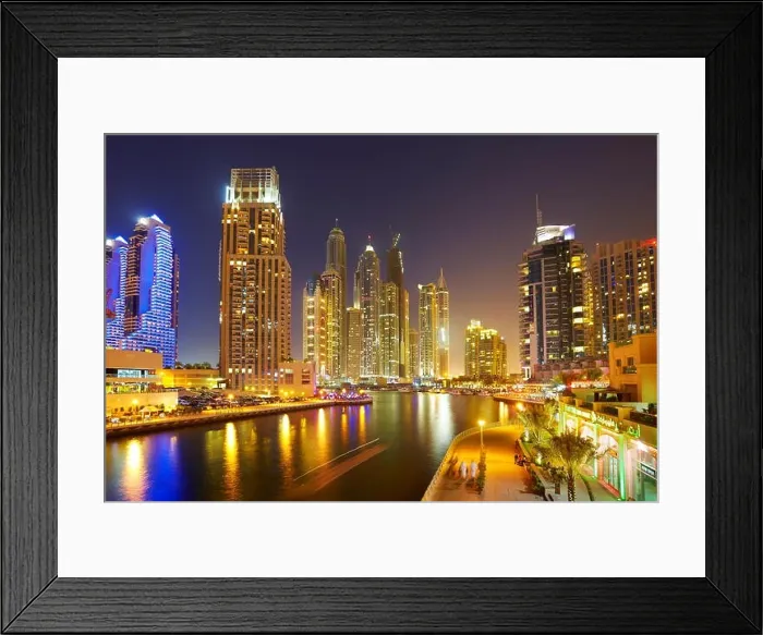 Framed Print : Dubai skyline - Marina, United Arab Emirates Framed Print : Dubai skyline - Marina, United Arab Emirates