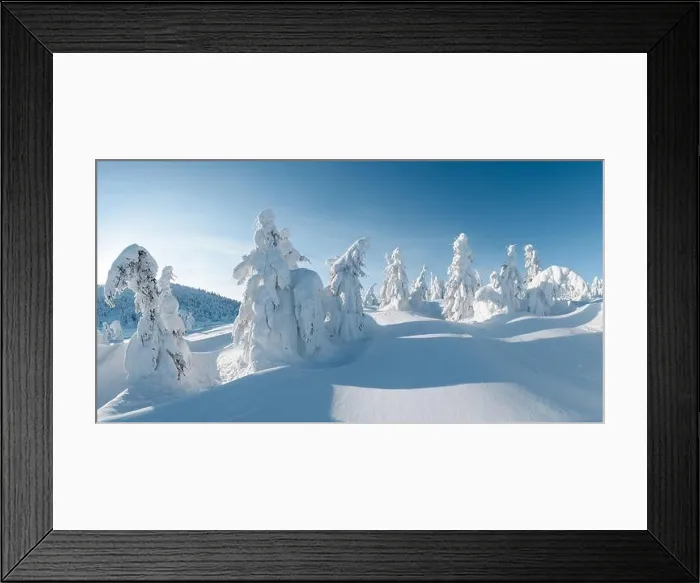 Framed Print : Panorama of fantastic winter landscape with snowy trees. Carpathian mountains, Ukraine, Europe. Christmas holiday concept Framed Print : Panorama of fantastic winter landscape with snowy trees. Carpathian mountains, Ukraine, Europe. Christmas holiday concept
