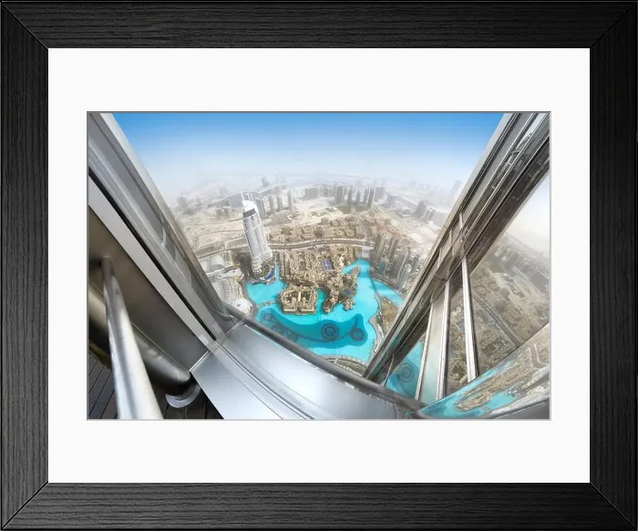 Framed Print : Dubai - view from Burj Khalifa Tower, United Arab Emirates Framed Print : Dubai - view from Burj Khalifa Tower, United Arab Emirates