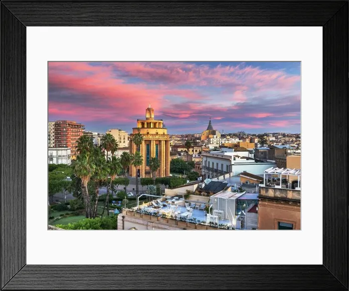 Framed Print : Syracuse, Sicily cityscape view at dawn Framed Print : Syracuse, Sicily cityscape view at dawn