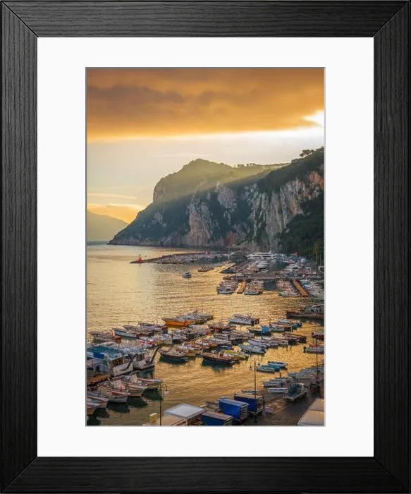 Framed Print : Capri, Italy overlooking Marina Grande in the morning Framed Print : Capri, Italy overlooking Marina Grande in the morning