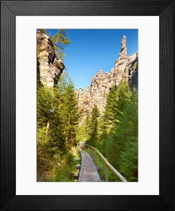 Framed Print : Hiking trail, Adrspach Rock, Teplicke Rocks, Czech Republic Framed Print : Hiking trail, Adrspach Rock, Teplicke Rocks, Czech Republic