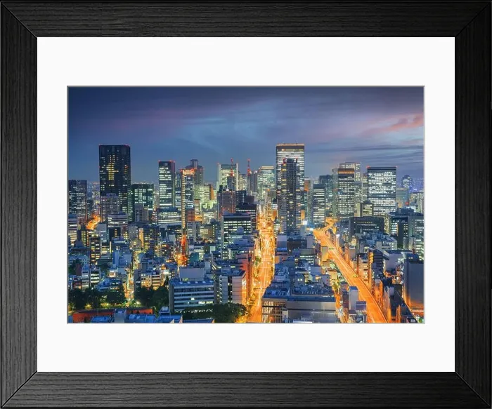 Framed Print : Osaka, Japan cityscape at twilight Framed Print : Osaka, Japan cityscape at twilight