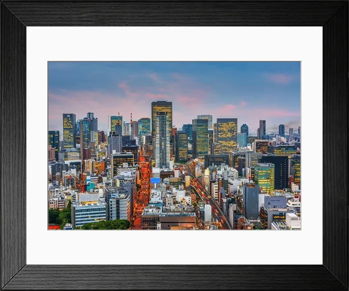 Framed Print : Osaka, Japan cityscape at twilight Framed Print : Osaka, Japan cityscape at twilight