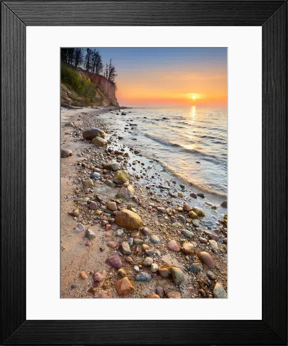 Framed Print : Baltic Sea at sunrise, Pomerania, Poland, Europe Framed Print : Baltic Sea at sunrise, Pomerania, Poland, Europe