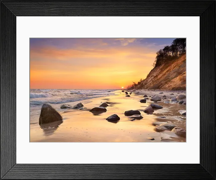 Framed Print : Wolin National Park, Baltic Sea at sunrise, Pomerania, Poland Framed Print : Wolin National Park, Baltic Sea at sunrise, Pomerania, Poland