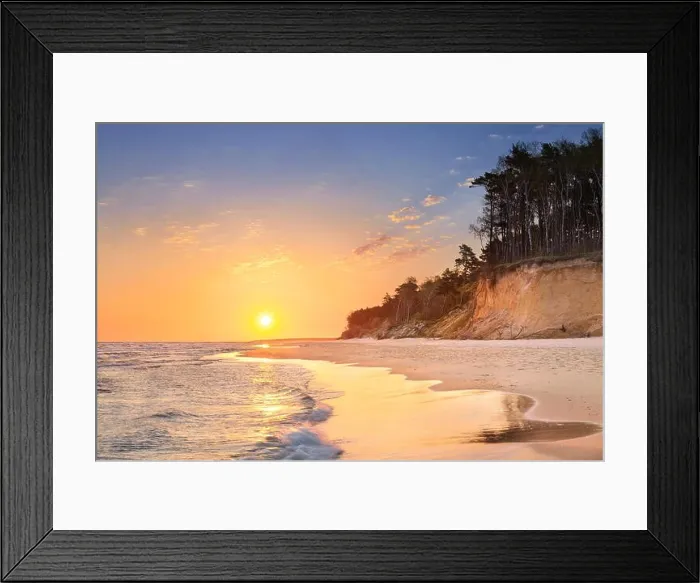Framed Print : Wolin National Park, Baltic Sea landscape at sunrise, Poland Framed Print : Wolin National Park, Baltic Sea landscape at sunrise, Poland