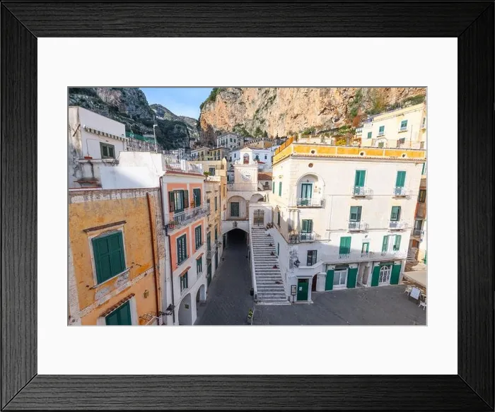Framed Print : Atrani, Italy town view in the Amalfi Coast Framed Print : Atrani, Italy town view in the Amalfi Coast