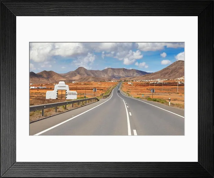 Framed Print : Fuerteventura Island landscape, road to Moro de la Atalaya, Spain, Canary Islands Framed Print : Fuerteventura Island landscape, road to Moro de la Atalaya, Spain, Canary Islands