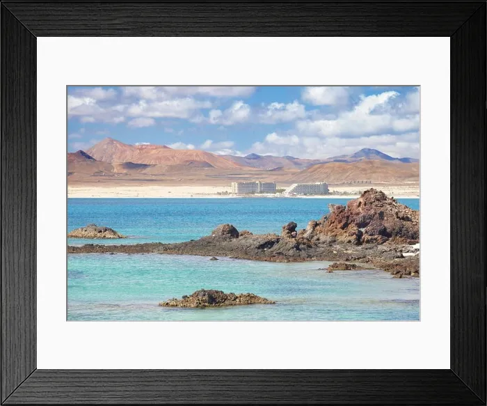 Framed Print : View from Lobos Island to Fuerteventura Island, Spain, Canary Islands Framed Print : View from Lobos Island to Fuerteventura Island, Spain, Canary Islands