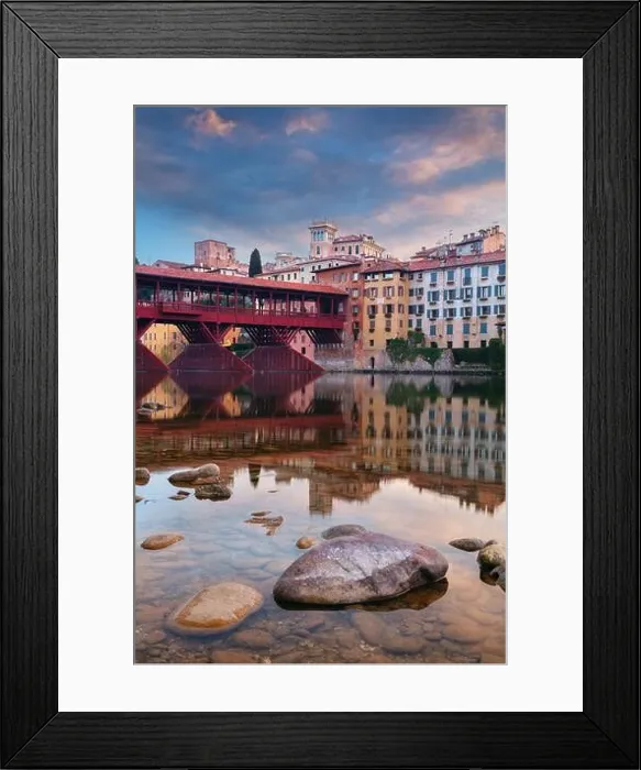 Framed Print : Bassano del Grappa, Italy. Cityscape image of Bassano del Grappa located in the Vicenza Province, in northern Italy's Veneto region at sunrise Framed Print : Bassano del Grappa, Italy. Cityscape image of Bassano del Grappa located in the Vicenza Province, in northern Italy's Veneto region at sunrise