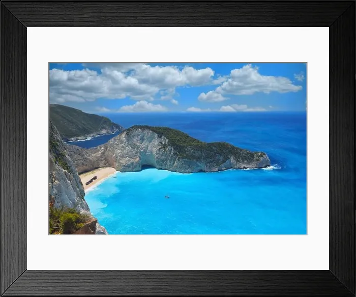 Framed Print : Famous shipwreck bay, Navagio beach, Zakynthos island, Greece. One of the most popular places on the planet Framed Print : Famous shipwreck bay, Navagio beach, Zakynthos island, Greece. One of the most popular places on the planet
