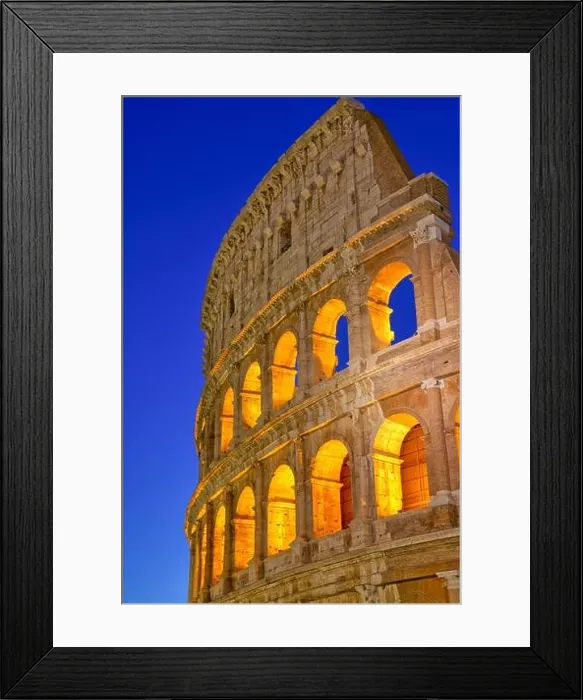 Framed Print : Colosseum at sunset, Rome. Rome best known architecture and landmark. Rome Colosseum is one of the main attractions of Rome and Italy Framed Print : Colosseum at sunset, Rome. Rome best known architecture and landmark. Rome Colosseum is one of the main attractions of Rome and Italy