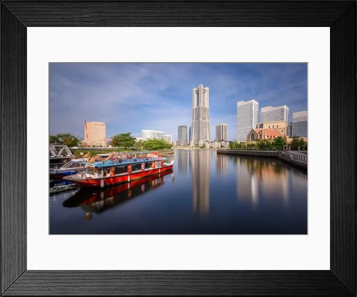 Framed Print : Yokohama, Japan cityscape at Minato-Mirai waterfront in the daytime Framed Print : Yokohama, Japan cityscape at Minato-Mirai waterfront in the daytime