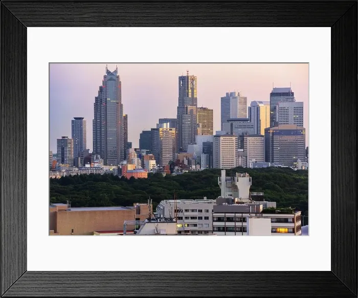 Framed Print : Tokyo, Japan city skyline over Shibuya towards Shinjuku Ward Framed Print : Tokyo, Japan city skyline over Shibuya towards Shinjuku Ward