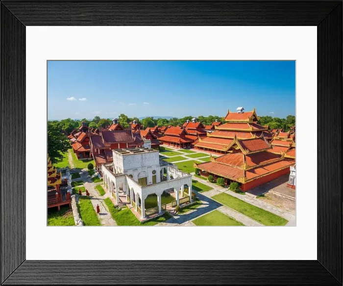 Framed Print : Mandalay, Myanmar buildings on the Royal Palace grounds