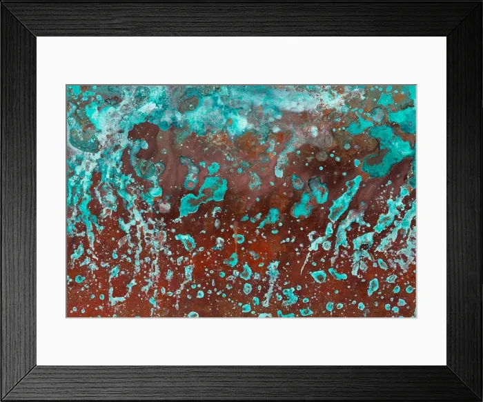 Framed Print : Textured abstract painting. Hand painted background. Field flowers
