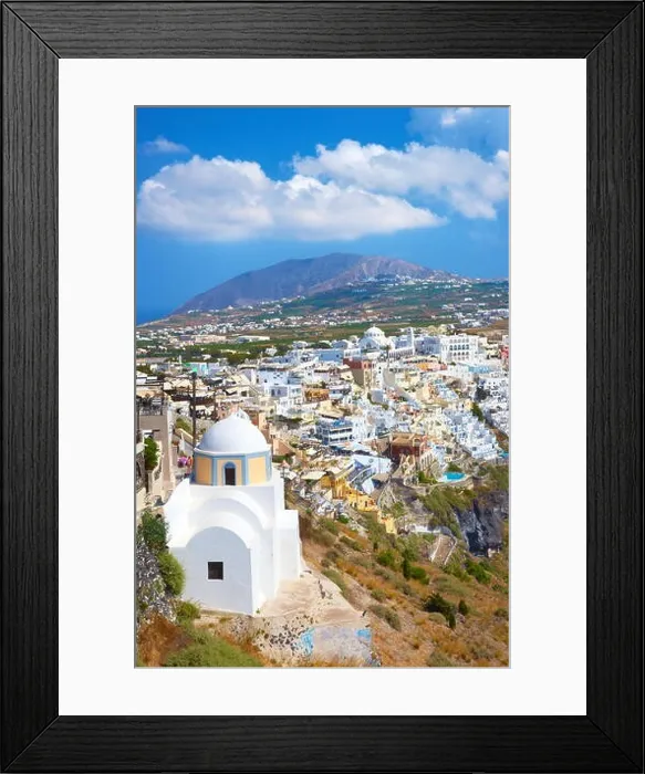 Framed Print : Thira (capital city of Santorini) - village situated on the cliff, Santorini Island, Cyclades, Greece Framed Print : Thira (capital city of Santorini) - village situated on the cliff, Santorini Island, Cyclades, Greece