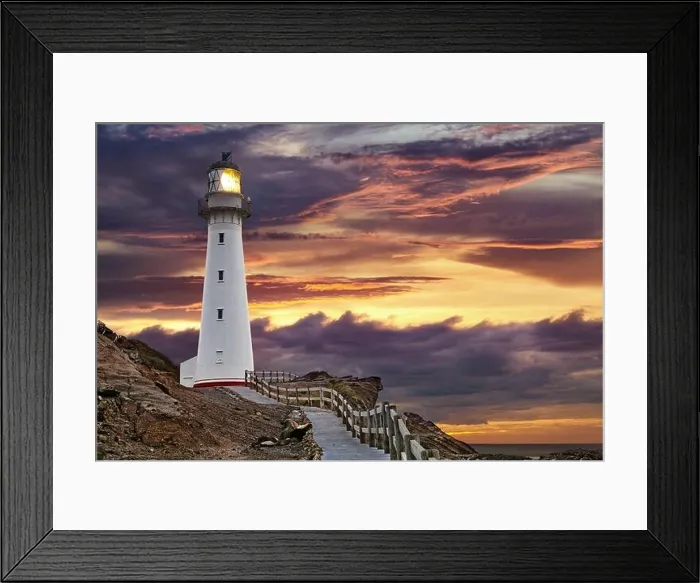 Framed Print : Castle Point Lighthouse, sunrise, Wairarapa, New Zealand Framed Print : Castle Point Lighthouse, sunrise, Wairarapa, New Zealand