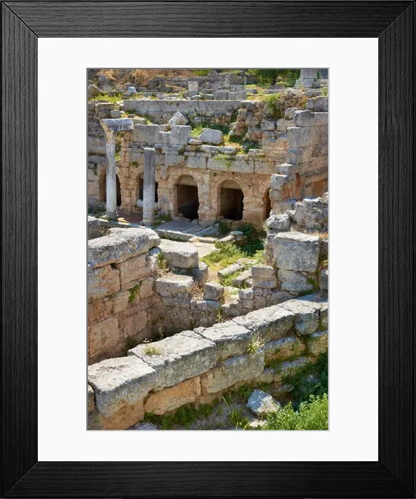 Framed Print : Ruins of the ancient city of Corinth, Greece Framed Print : Ruins of the ancient city of Corinth, Greece