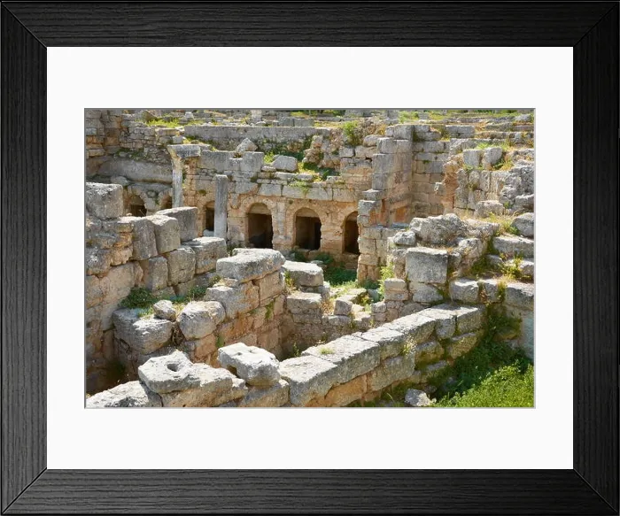 Framed Print : Ruins of the ancient city of Corinth, Greece