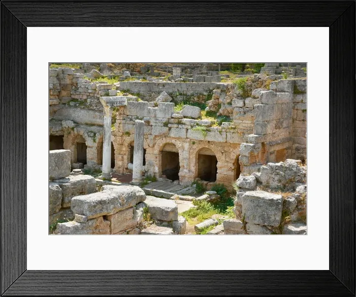 Framed Print : Ruins of the ancient city of Corinth, Greece Framed Print : Ruins of the ancient city of Corinth, Greece