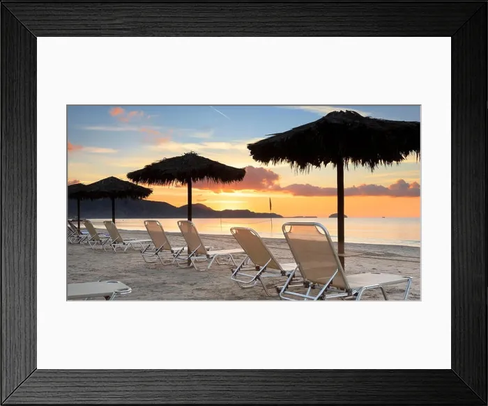 Framed Print : Greece - Zakynthos Island, Ionian Sea, Laganas beach at sunrise Framed Print : Greece - Zakynthos Island, Ionian Sea, Laganas beach at sunrise