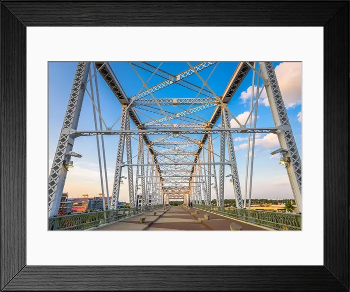 Framed Print : John Seigenthaler Pedestrian Bridge in Nashville, TN, USA Framed Print : John Seigenthaler Pedestrian Bridge in Nashville, TN, USA