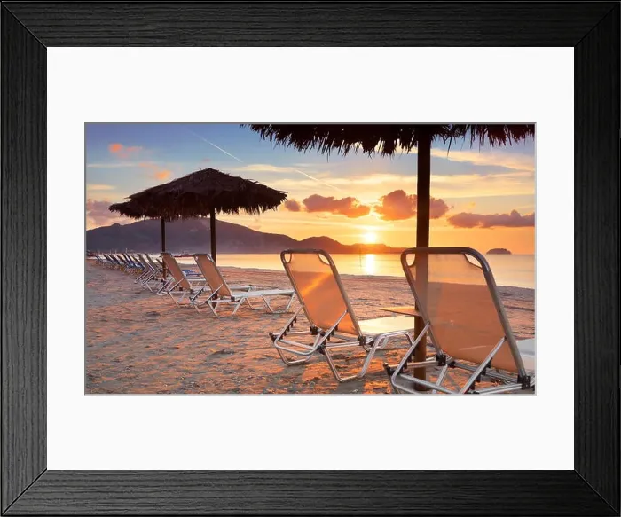Framed Print : Greece - Zakynthos Island, Ionian Sea, Laganas beach at sunrise Framed Print : Greece - Zakynthos Island, Ionian Sea, Laganas beach at sunrise