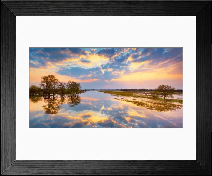 Framed Print : Sunset at Biebrzanski National Park, Podlasie region, Poland Framed Print : Sunset at Biebrzanski National Park, Podlasie region, Poland