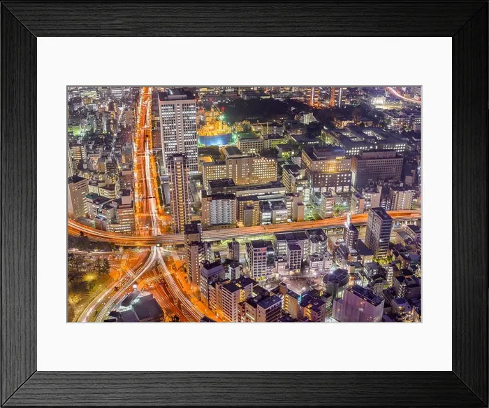 Framed Print : Tokyo, Japan cityscape over Roppongi Junction at night Framed Print : Tokyo, Japan cityscape over Roppongi Junction at night