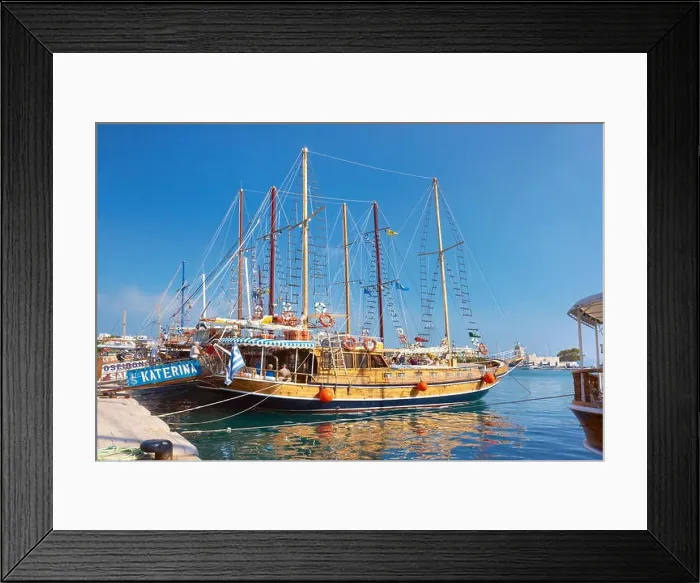 Framed Print : Port of Kos Town, Kos, Dodecanese Islands, Greece Framed Print : Port of Kos Town, Kos, Dodecanese Islands, Greece