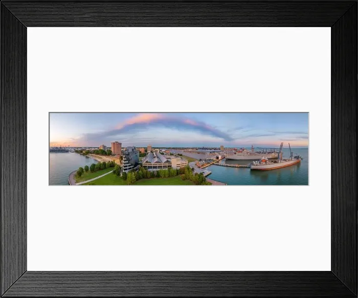 Framed Print : Newport News, Virginia, USA from above at dusk Framed Print : Newport News, Virginia, USA from above at dusk