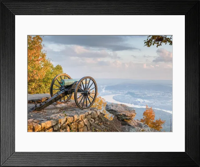 Framed Print : Chattanooga, Tennessee, USA view from Lookout Mountain at twilight Framed Print : Chattanooga, Tennessee, USA view from Lookout Mountain at twilight