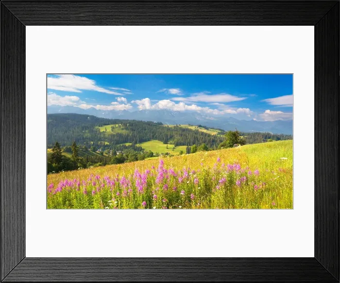 Framed Print : Spring landscape, Podhale country region, Poland Framed Print : Spring landscape, Podhale country region, Poland