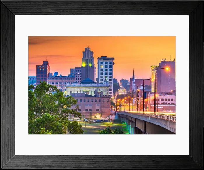 Framed Print : Youngstown, Ohio, USA downtown skyline at twilight Framed Print : Youngstown, Ohio, USA downtown skyline at twilight