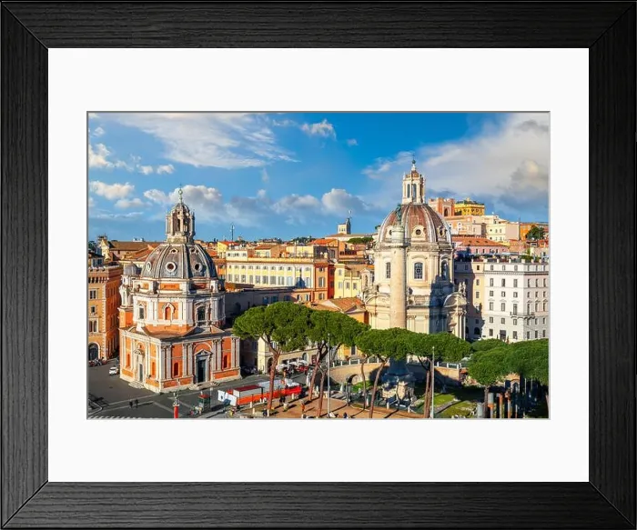 Framed Print : Rome, Italy historic churches and domes Framed Print : Rome, Italy historic churches and domes