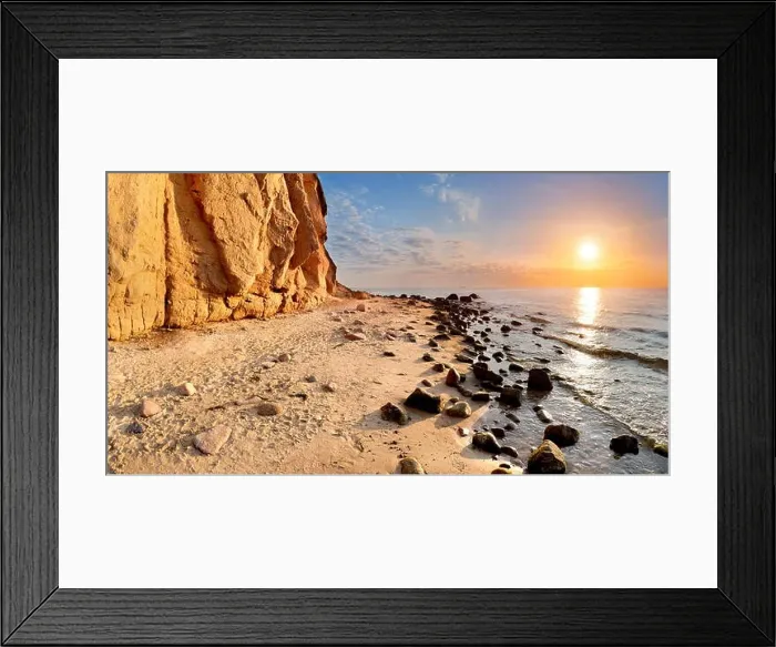 Framed Print : Sunrise at Baltic beach near the Gdynia, Poland Framed Print : Sunrise at Baltic beach near the Gdynia, Poland