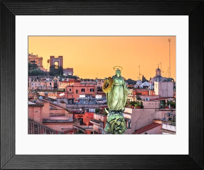 Framed Print : Column of the Immaculate Conception in Rome, Italy at dusk Framed Print : Column of the Immaculate Conception in Rome, Italy at dusk