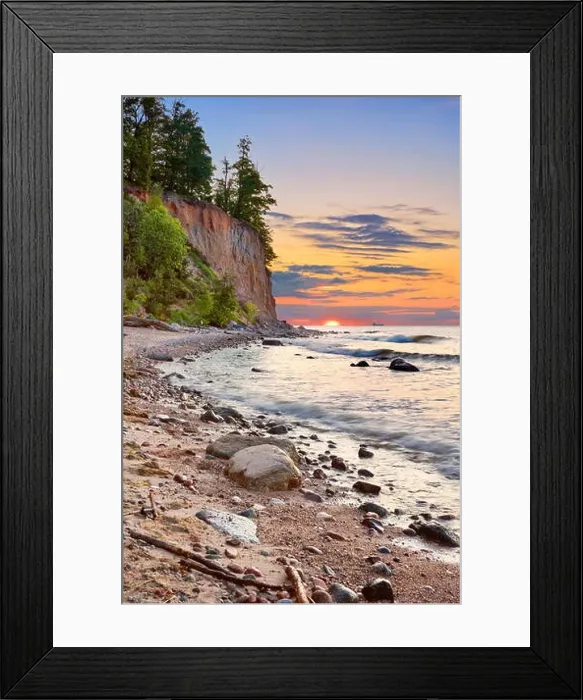 Framed Print : Orlowski Cliff, Baltic Sea at sunset, Gdynia, Pomerania, Poland Framed Print : Orlowski Cliff, Baltic Sea at sunset, Gdynia, Pomerania, Poland