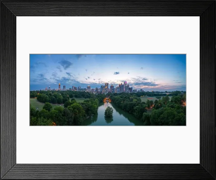 Framed Print : Atlanta, Georgia, USA overlooking Piedmont Park at dusk Framed Print : Atlanta, Georgia, USA overlooking Piedmont Park at dusk