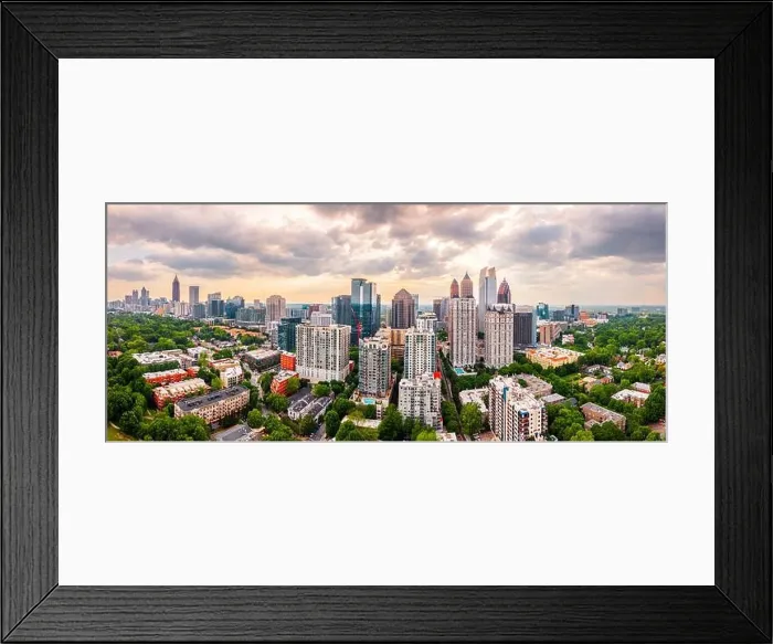 Framed Print : Atlanta, Georgia, USA overlooking Piedmont Park at dusk Framed Print : Atlanta, Georgia, USA overlooking Piedmont Park at dusk