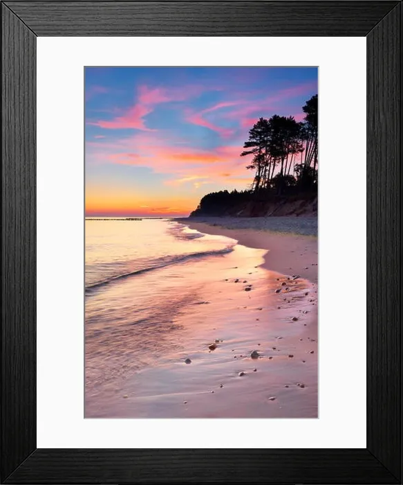Framed Print : Sunset landscape at the Baltic Sea, Pomerania, Poland Framed Print : Sunset landscape at the Baltic Sea, Pomerania, Poland