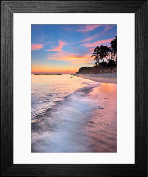 Framed Print : Sunset landscape at the Baltic Sea, Pomerania, Poland Framed Print : Sunset landscape at the Baltic Sea, Pomerania, Poland