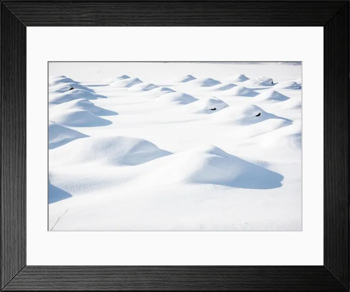 Framed Print : Snow dunes on crops in Biei, Hokkaido, Japan during winter season Framed Print : Snow dunes on crops in Biei, Hokkaido, Japan during winter season